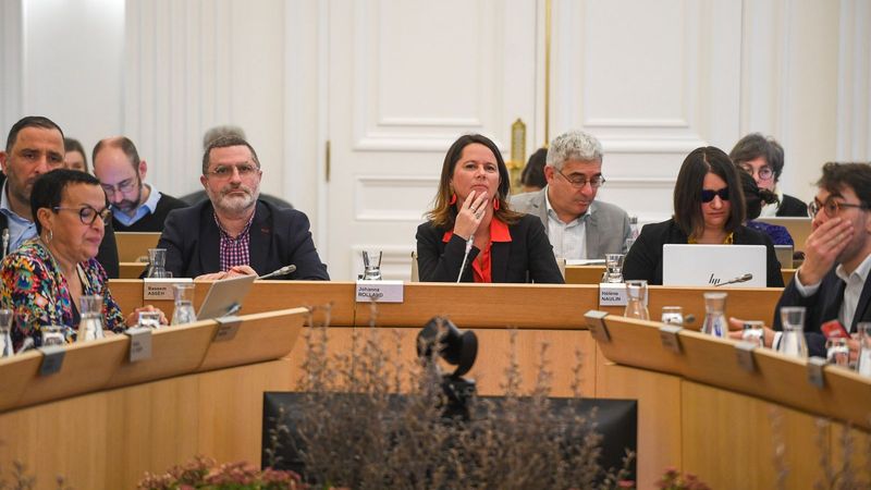 Johanna Rolland, maire de Nantes, préside le conseil municipal du vendredi 2 février 2024 à l'Hôtel de Ville. © Thierry Mezerette