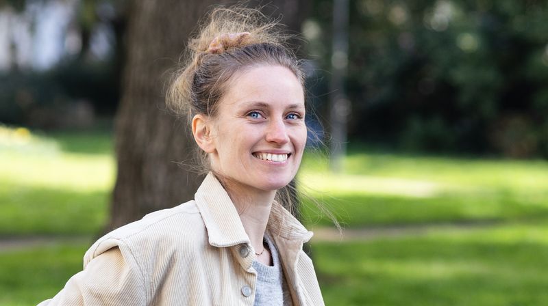 Mona Prudhomme, coordinatrice de Nantes Ville Comestible. L’association crée et anime des jardins potagers et gère le festival des 48h de l’agriculture urbaine, organisé chaque année au printemps.  © Céline Jacq