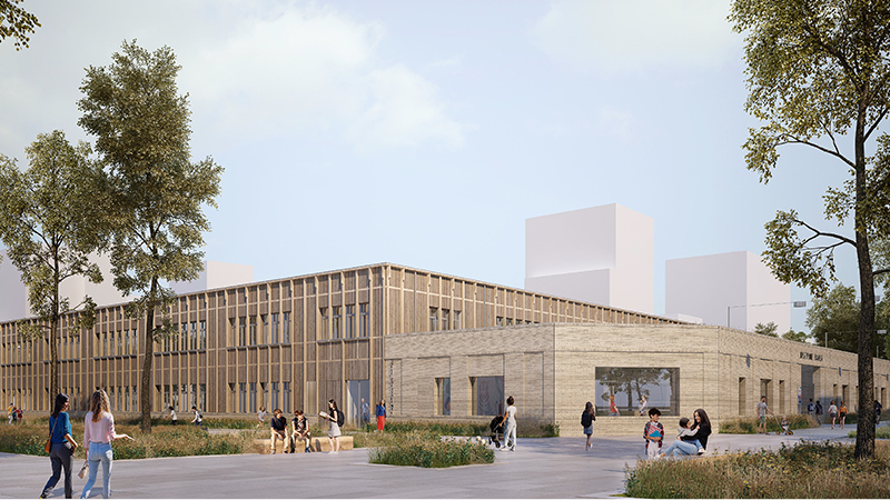 La nouvelle école Joséphine Baker accueillera jusqu’à 5 classes maternelles et 9 classes élémentaires. © Tracks architectes