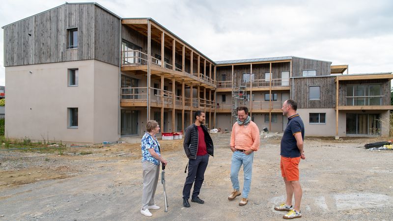 Le hameau Marvingt, habitat participatif de 33 logements, sera livré fin 2024 au cœur de l’écoquartier Bottière-Chénaie. © Loïc Gatteau