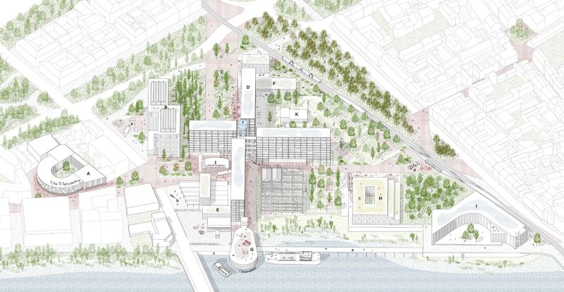 Le projet « Pacte alimentaire », imaginé par Louise Castelli, Matthias Mercier et Sullivan Josso, s’est vu décerner une mention spéciale. Cette proposition donne la priorité à un quartier nourricier, en lien avec les acteurs du territoire. L’existant est réutilisé pour accueillir une ferme pédagogique, une cantine solidaire, une cité de la gastronomie ou encore une université des métiers agricoles. Le projet « Pacte alimentaire », imaginé par Louise Castelli, Matthias Mercier et Sullivan Josso, s’est vu décerner une mention spéciale. Cette proposition donne la priorité à un quartier nourricier, en lien avec les acteurs du territoire. L’existant est réutilisé pour accueillir une ferme pédagogique, une cantine solidaire, une cité de la gastronomie ou encore une université des métiers agricoles.