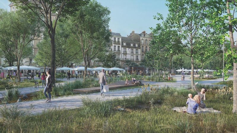 Les 61 premiers arbres seront plantés dès 2025. Le futur parc-archipel de Gloriette Petite-Hollande en comptera à terme près de 1 000. © Agence TER